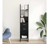 vidaXL Book Cabinet Black oak 40 x 35 x 180 cm Engineered wood