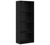 vidaXL Book Cabinet Black Oak 60 x 30 x 151.5 cm Engineered Wood, Living Room Bookshelf, Rectangular, Modern Design, Ample Storage, Freestanding Organizer Shelf for Book Display and Decor