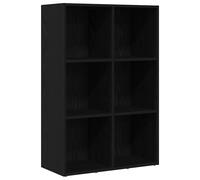 vidaXL Book Cabinet Black Oak 66x30x98 cm Engineered Wood bookcase
