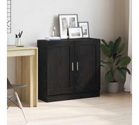 Vidaxl Book Cabinet Black Oak Engineered Wood 82.5 X 30.5 X 80 Cm, Black