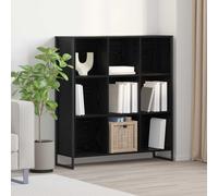 vidaXL Book Cabinet Black Oak 99.5 x 30 x 108.5 cm Engineered Wood