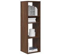 Book Cabinet Brown Oak 34x31x112 cm Engineered Wood Slim Display Shelf for Books