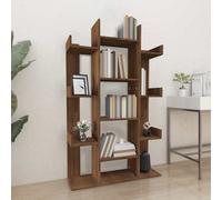 Vidaxl Book Cabinet Brown Oak 86X25.5X140 Cm Engineered Wood
