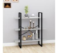 vidaXL Book Cabinet Concrete Grey 100x30x105 cm Engineered Wood