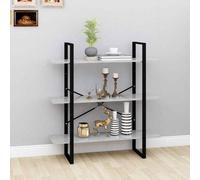 vidaXL Book Cabinet Concrete Grey 100x30x105 cm Engineered Wood UK HOT