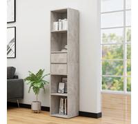 Vidaxl Book Cabinet Concrete Grey 36X30X171 Cm Engineered Wood