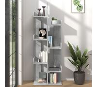 Vidaxl Book Cabinet Concrete Grey 48X25.5X140 Cm Engineered Wood