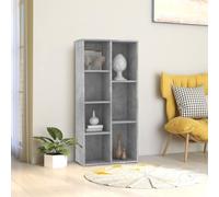 vidaXL Book Cabinet Concrete Grey 50x25x106 cm Engineered Wood
