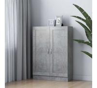 vidaXL Book Cabinet Concrete Grey Engineered Wood Bookshelf Rack Sideboard