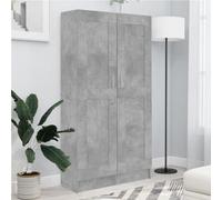 vidaXL Book Cabinet Concrete Grey Engineered Wood Bookshelf Storage Sideboard