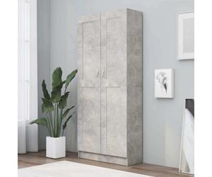 Vidaxl Book Cabinet Concrete Grey 82.5X30.5X185.5 Cm Engineered Wood Book Cabinets