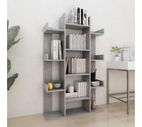 Vidaxl Book Cabinet Concrete Grey 86X25.5X140 Cm Engineered Wood Book Cabinets