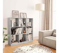 vidaXL Book Cabinet Concrete Grey 97.5x29.5x100 cm Engineered Wood UK HOT