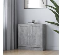vidaXL Book Cabinet Concrete Grey Engineered Wood Bookshelf Bookcase Sideboard