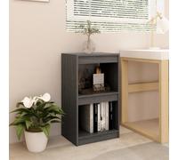 (grey, 40 x 30 x 71.5 cm) vidaXL Book Cabinet/Room Divider Storage Book Rack Bookshelf Solid Wood Pine