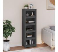 Vidaxl Book Cabinet Grey 50X35X154 Cm Solid Wood Pine