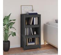 vidaXL Book Cabinet Grey 50x35x97 cm Solid Wood Pine