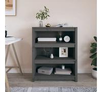 (Grey, 80 x 35 x 97 cm) vidaXL Solid Wood Pine Book Cabinet Display Organiser Multi Colours/Sizes