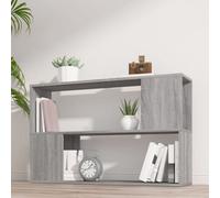 vidaXL Book Cabinet Grey Sonoma 100x24x63 cm Engineered Wood