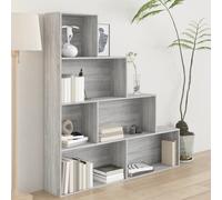 vidaXL Book Cabinet Grey Sonoma 155x24x160 cm UK NEW
