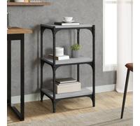 (Grey sonoma, 40 x 33 x 70.5 cm) vidaXL Book Cabinet Engineered Wood and Steel Media Rack Multi Colours/Sizes