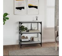 Vidaxl Book Cabinet Grey Sonoma 60X33X70.5 Cm Engineered Wood And Steel