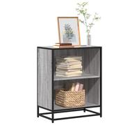 vidaXL Book Cabinet Grey Sonoma 60x35x76 cm Engineered Wood bookcase