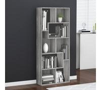 Vidaxl Book Cabinet Grey Sonoma 67X24X161 Cm Engineered Wood