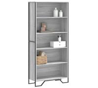 vidaXL Book Cabinet Grey Sonoma 80X31X169 Cm Engineered Wood, Grey
