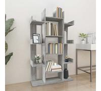 Vidaxl Book Cabinet Grey Sonoma 86X25.5X140 Cm Engineered Wood Book Cabinets