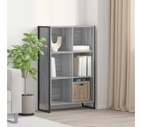 vidaXL Book Cabinet Grey Sonoma 99.5 x 30 x 108.5 cm Engineered Wood