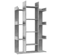 vidaXL Book Cabinet - Grey Sonoma, Trendy and Practical Design, Ample Storage Space, Quality Engineered Wood, Suitable for Living Room, Bedroom, Office, Modern Style Freestanding Bookshelf