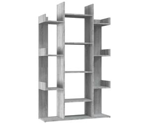 vidaXL Book Cabinet - Grey Sonoma, Trendy and Practical Design, Ample Storage Space, Quality Engineered Wood, Suitable for Living Room, Bedroom, Office, Modern Style Freestanding Bookshelf