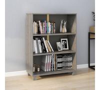 vidaXL Book Cabinet HAMAR Light Grey 85x35x112 cm Solid Wood Pine LSO UK