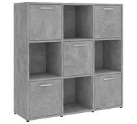 Book Cabinet Concrete Grey 90x30x90 cm Chipboard