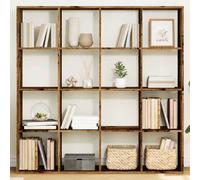 vidaXL Book Cabinet Old Wood 137.5x29x137.5 cm Engineered Wood