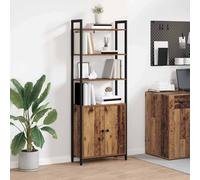 vidaXL Book Cabinet Old Wood 60 x 24 x 161 cm Engineered Wood