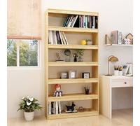 vidaXL Book Cabinet/Room Divider 100x30x200 cm Solid Pinewood