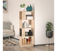 vidaXL Book Cabinet/Room Divider 51x25x132 cm Solid Wood Pine