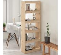 Vidaxl Book Cabinet/room Divider 60X30X167.5 Cm Solid Wood Pine Book Cabinets