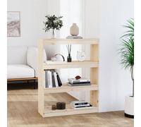 Vidaxl Book Cabinet/room Divider 80X30X103.5 Cm Solid Wood Pine Book Cabinets