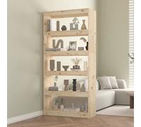 vidaXL Solid Wood Pine Book Cabinet/Room Divider Home Indoor Storage Shelf