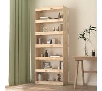 Vidaxl Book Cabinet/room Divider 80X30X199.5 Cm Solid Wood Pine Book Cabinets