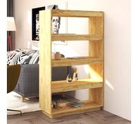 vidaXL Book Cabinet/Room Divider 80x35x135 cm Solid Pinewood