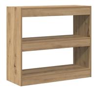 vidaXL Book Cabinet/Room Divider Artisan Oak 80x30x72 cm, room divider, room partition, book cabinet, bookcase, divider, book shelf, book rack