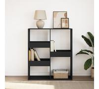 vidaXL Book Cabinet/Room Divider Black 100x33x115 cm