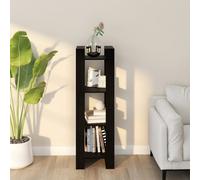 Vidaxl Book Cabinet/Room Divider Black 41X35X125 Cm Solid Wood Pine