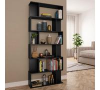 Vidaxl Book Cabinet/room Divider Black 80X24X192 Cm Engineered Wood Book Cabinets