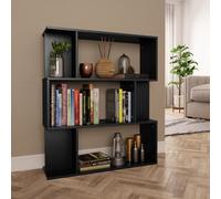 vidaXL Book Cabinet/Room Divider Black 80x24x96 cm Engineered Wood