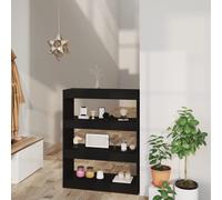 vidaXL Book Cabinet/Room Divider Black 80x30x103 cm Engineered wood